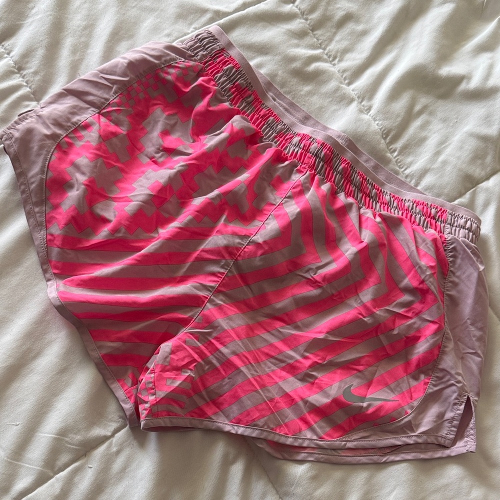 Nike Women's Athletic Shorts in Pink and Gray